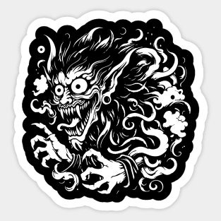 Japanese horror monster yokai Sticker